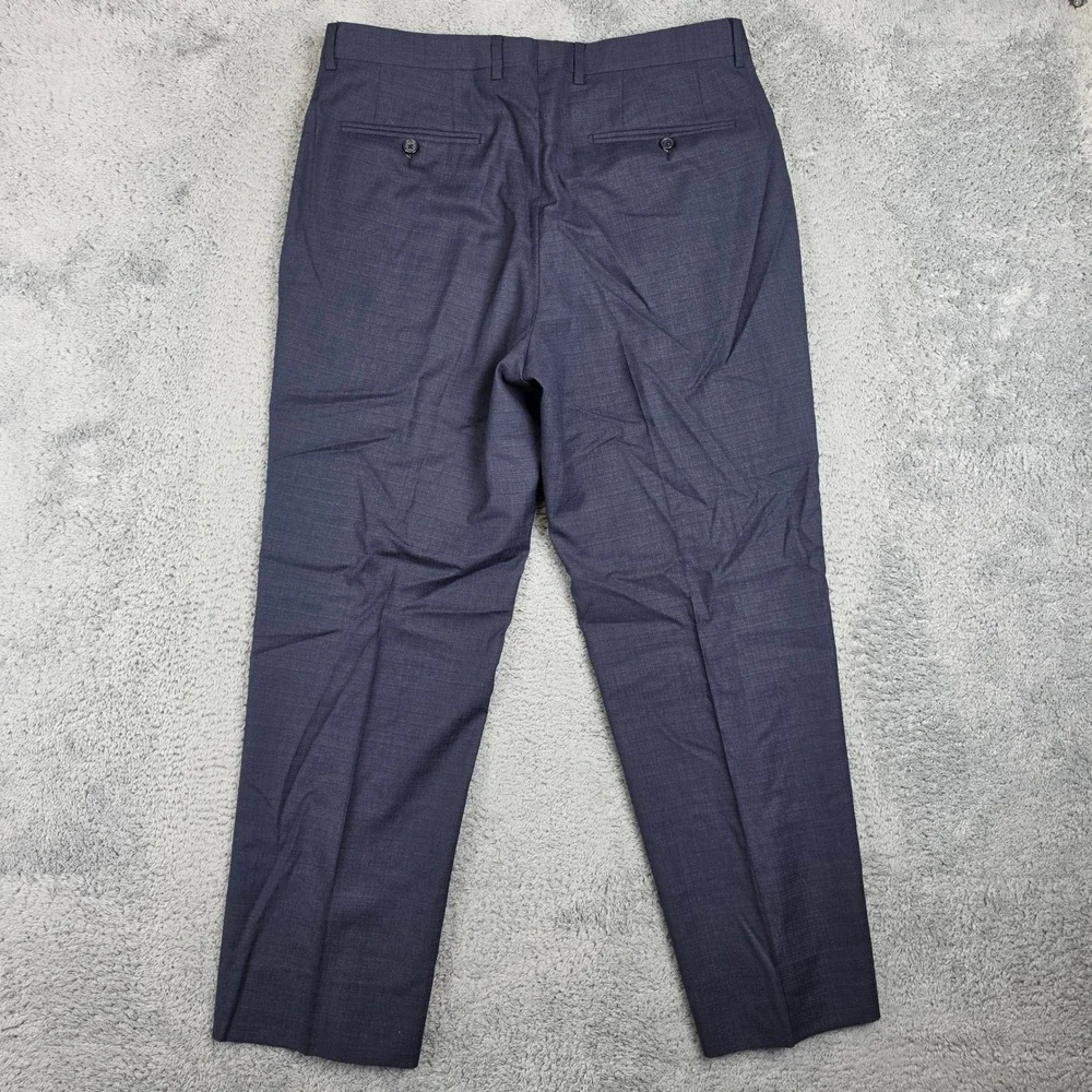 Santorelli Romeo Dress Pants Mens 34 Blue Grey Virgin Wool Made in Italy Romeo